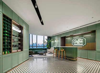 以復(fù)古恒久美感的辦公室裝修設(shè)計空間是怎樣的——HBN